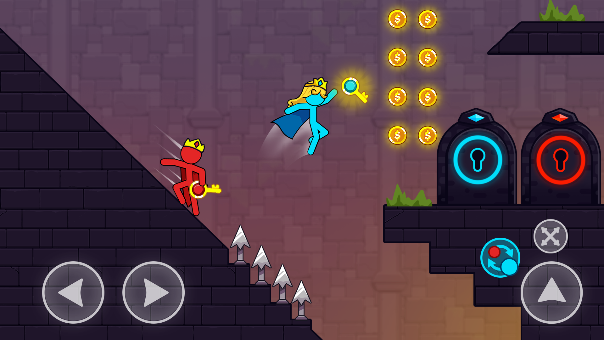 اسکرین شات 3 بازی Stick Adventure: Red And Blue