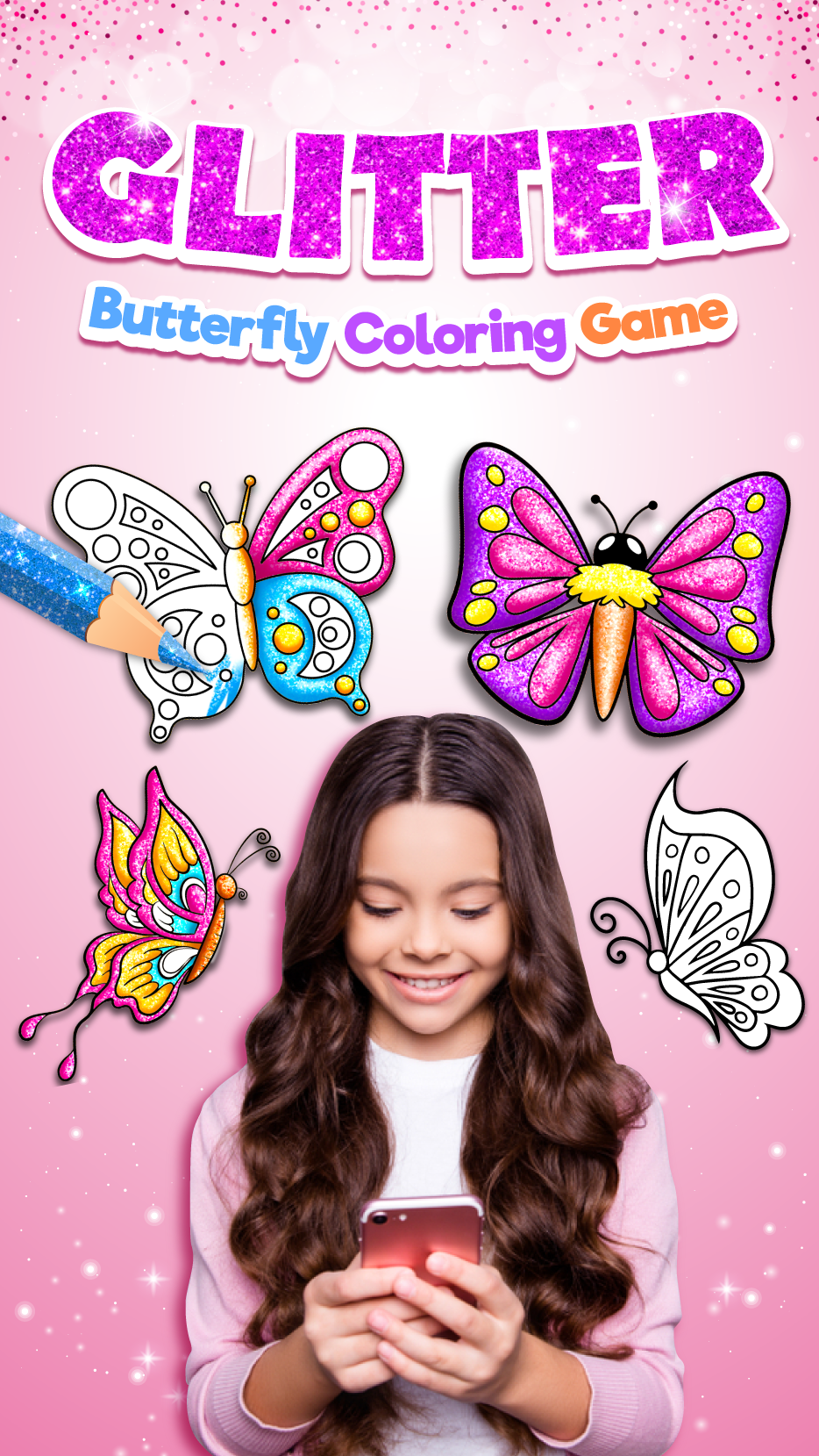 اسکرین شات 1 بازی Glitter Butterfly Coloring - L