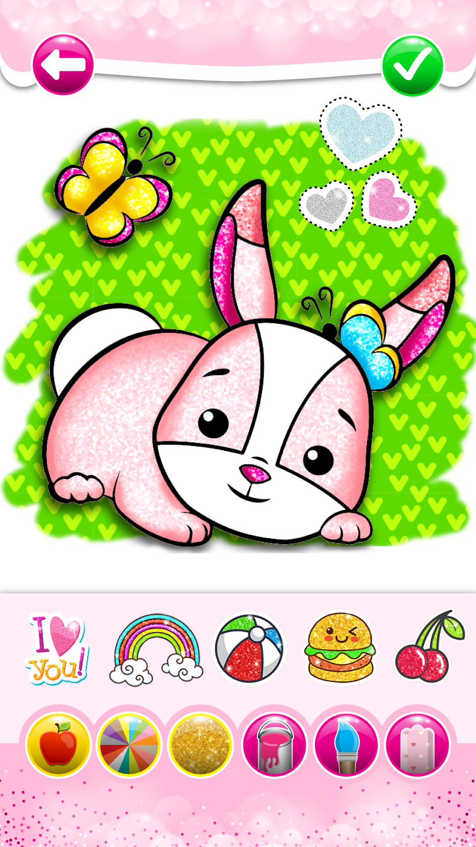 اسکرین شات 3 بازی Glitter Butterfly Coloring - L