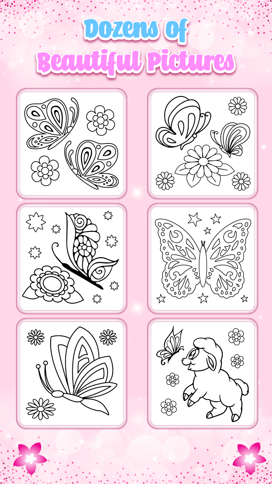 اسکرین شات 5 بازی Glitter Butterfly Coloring - L