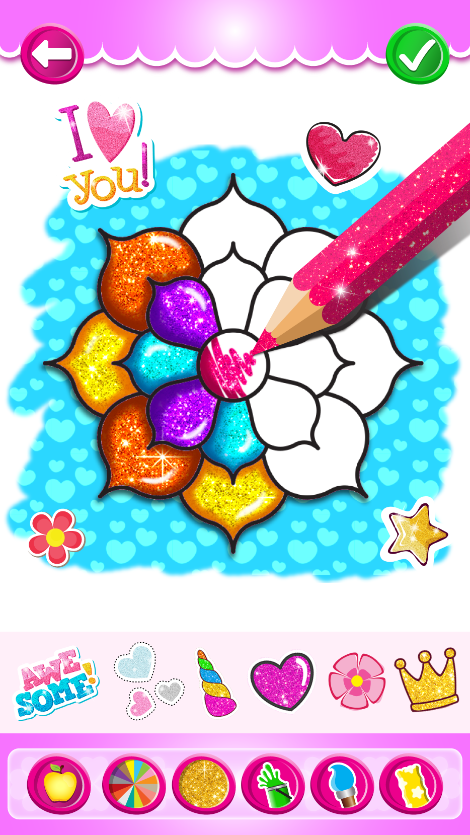 اسکرین شات 1 برنامه Rainbow Flower Coloring and Dr