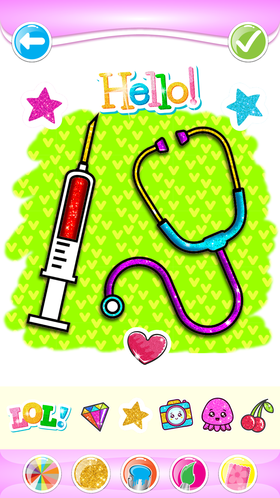 اسکرین شات 5 برنامه Toy Doctor Set coloring and dr