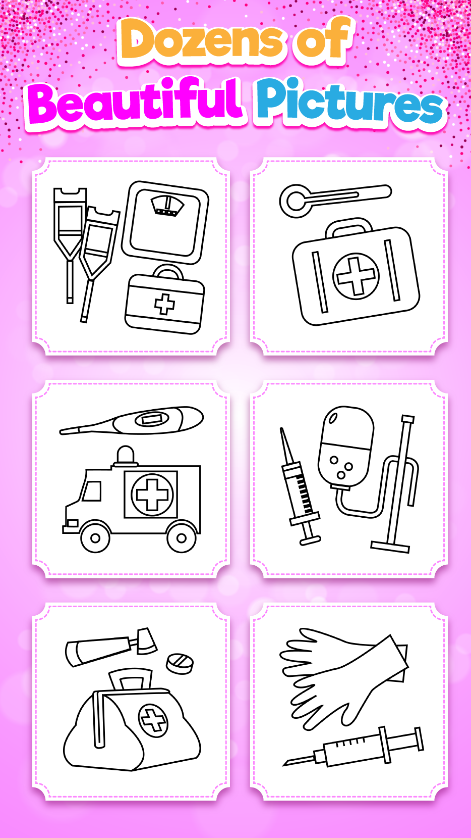 اسکرین شات 4 برنامه Toy Doctor Set coloring and dr