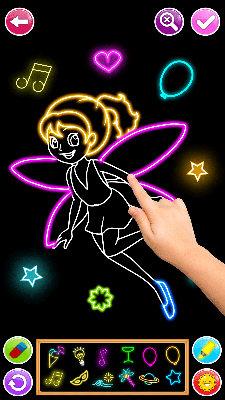 اسکرین شات 5 برنامه Learn To Draw Glow Numbers