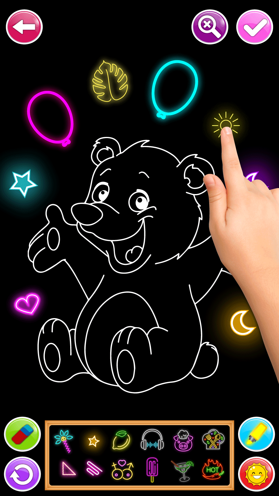 اسکرین شات 3 برنامه Learn To Draw Glow Numbers