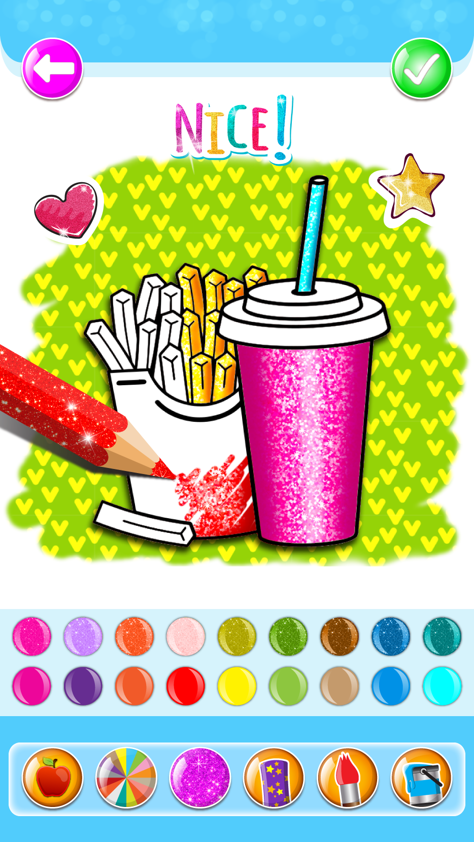 اسکرین شات 2 بازی Food Coloring Game - Learn Col