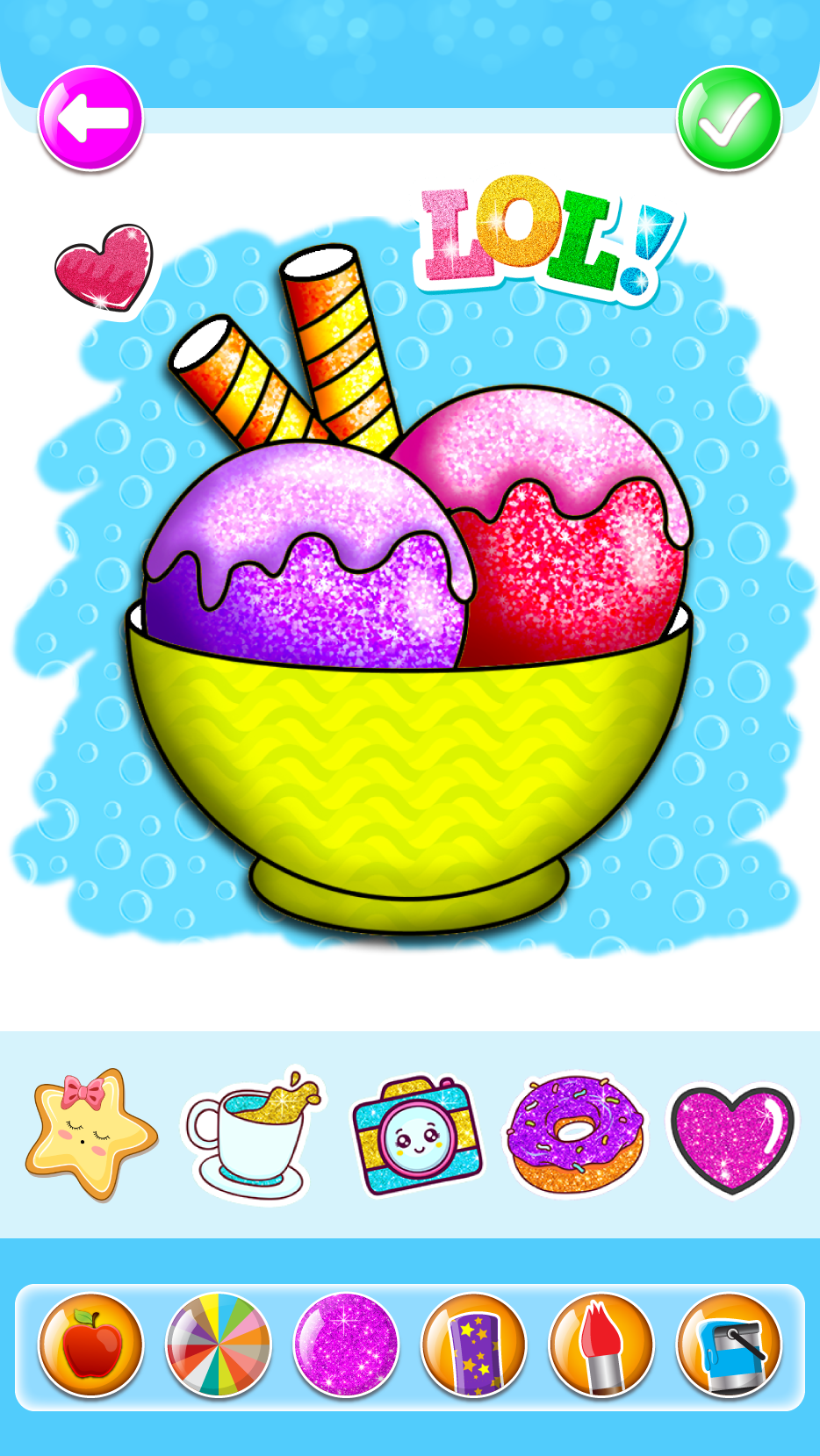 اسکرین شات 1 بازی Food Coloring Game - Learn Col