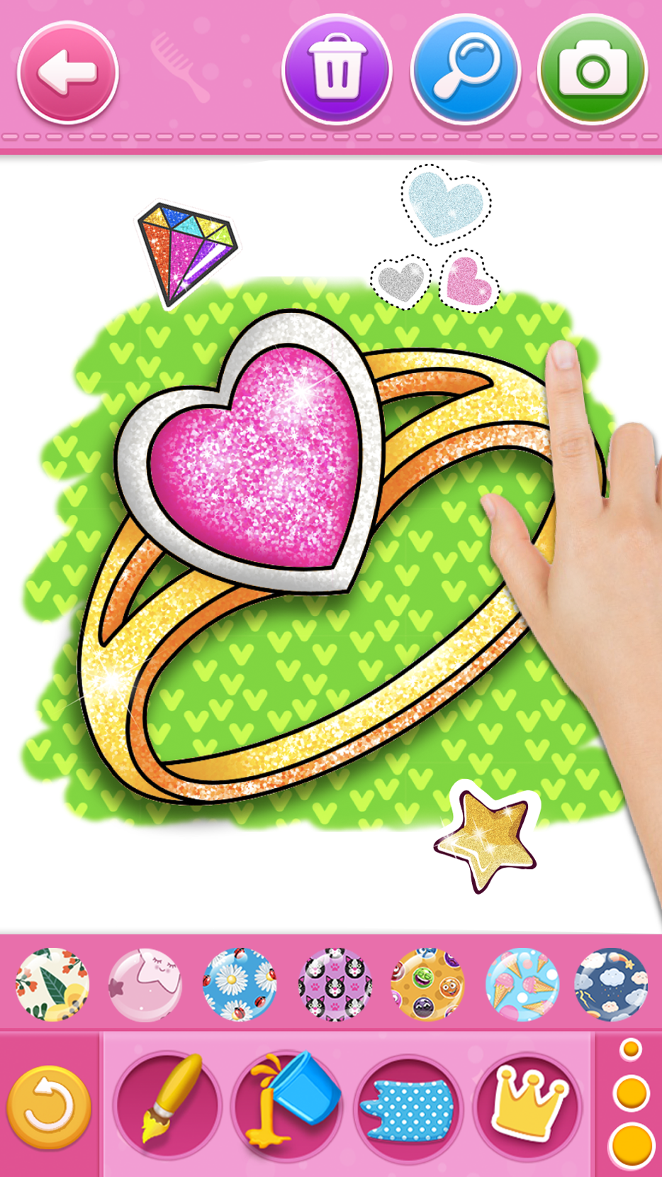 اسکرین شات 3 برنامه Glitter beauty coloring game