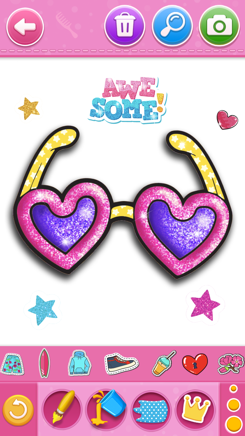 اسکرین شات 2 برنامه Glitter beauty coloring game