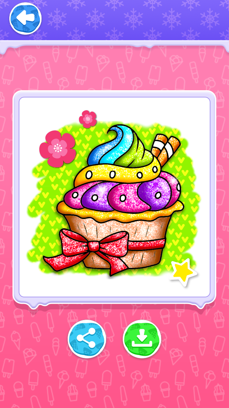 اسکرین شات 8 بازی Glitter Ice Cream Coloring
