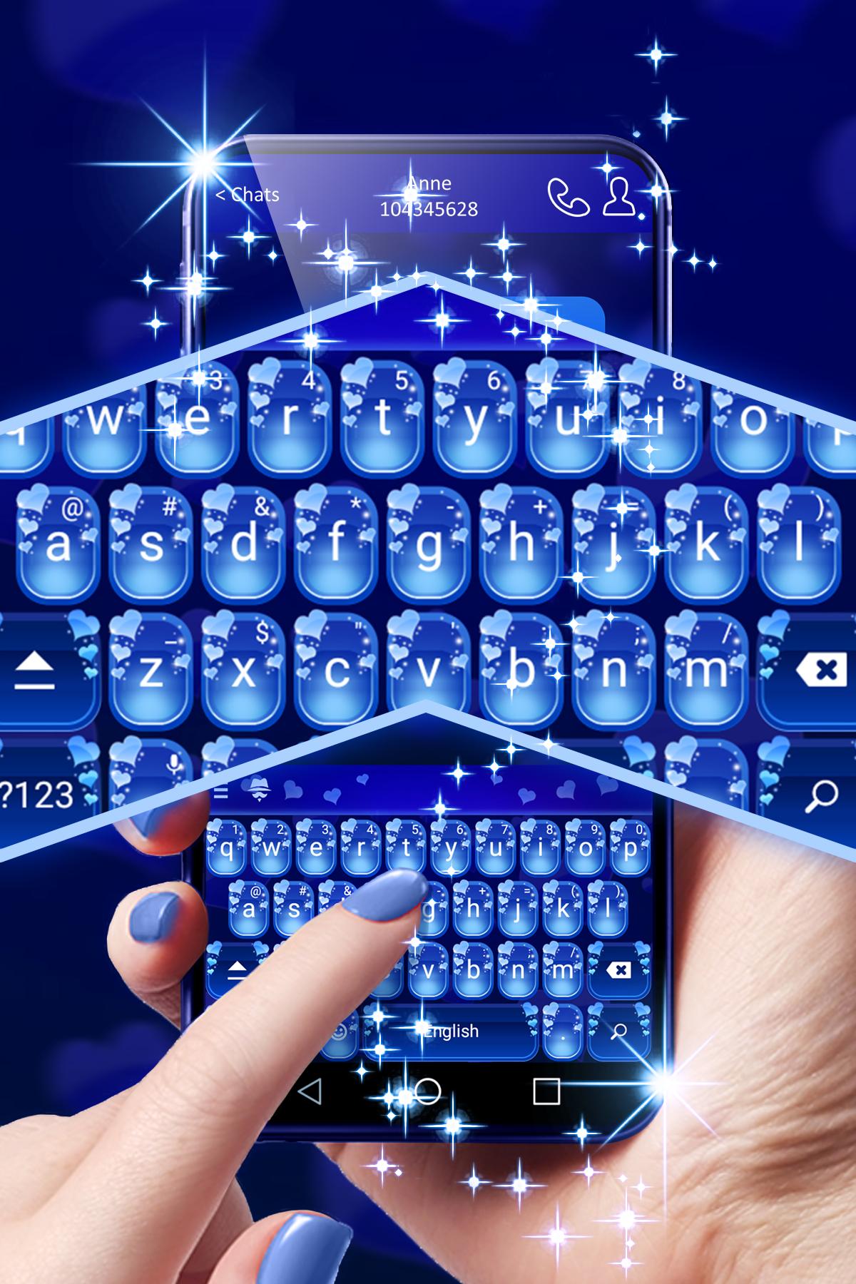 اسکرین شات 3 برنامه Blue Love Keyboard