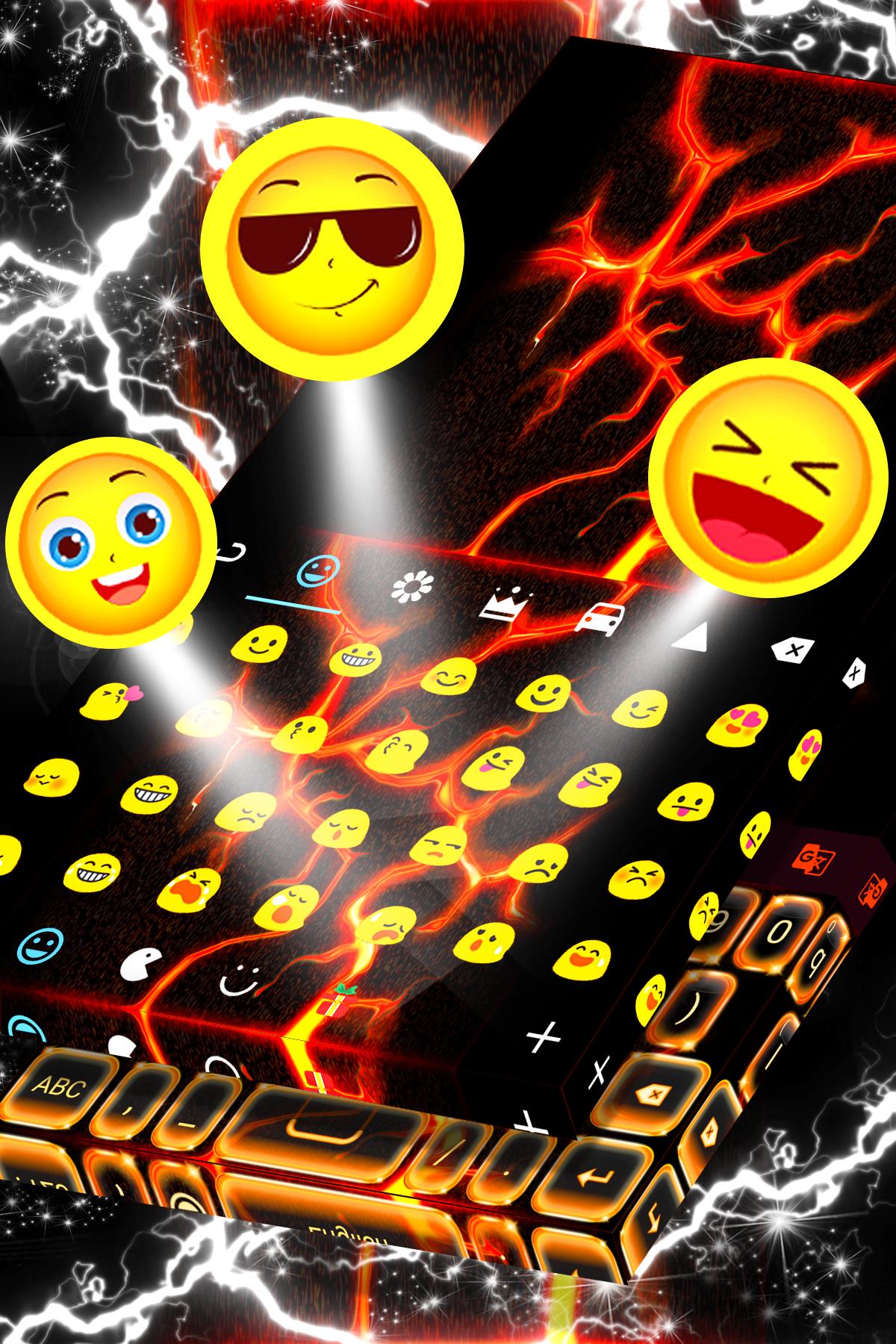 اسکرین شات 4 برنامه Burning Fire Keyboard