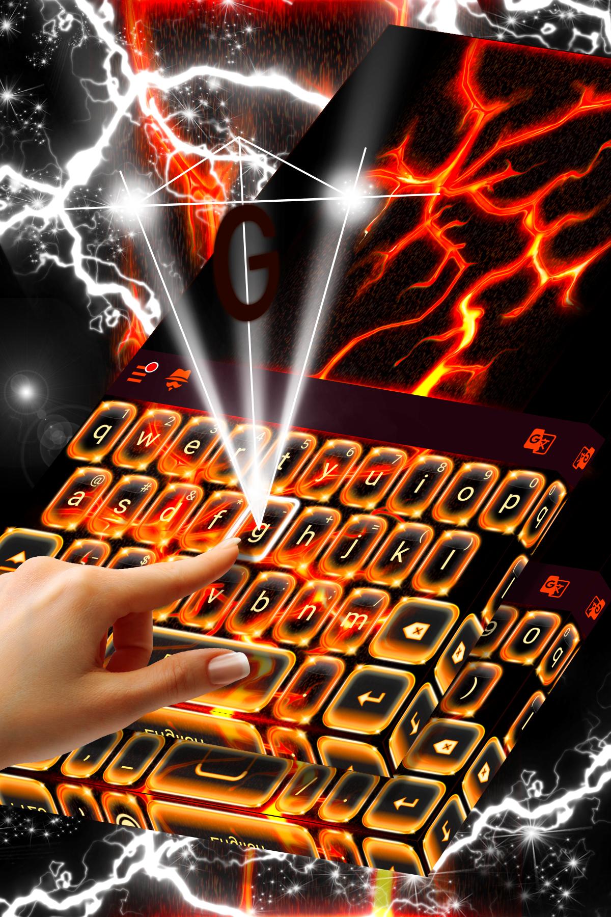 اسکرین شات 2 برنامه Burning Fire Keyboard