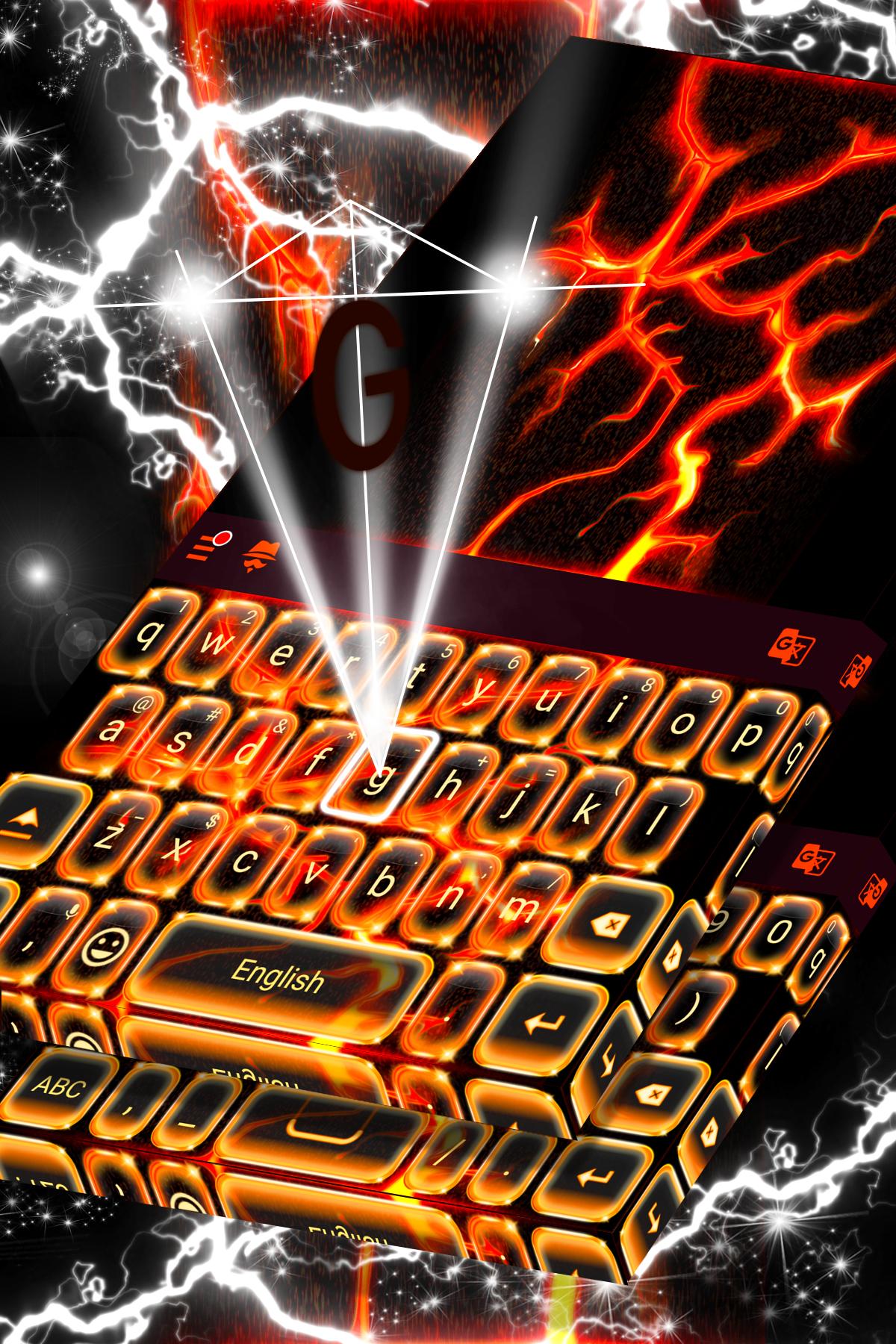 اسکرین شات 1 برنامه Burning Fire Keyboard