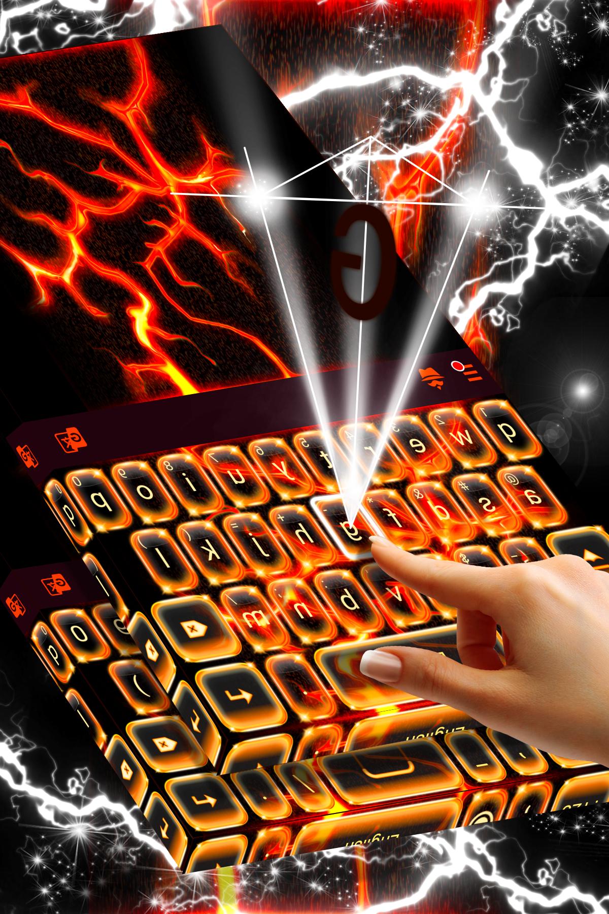 اسکرین شات 3 برنامه Burning Fire Keyboard