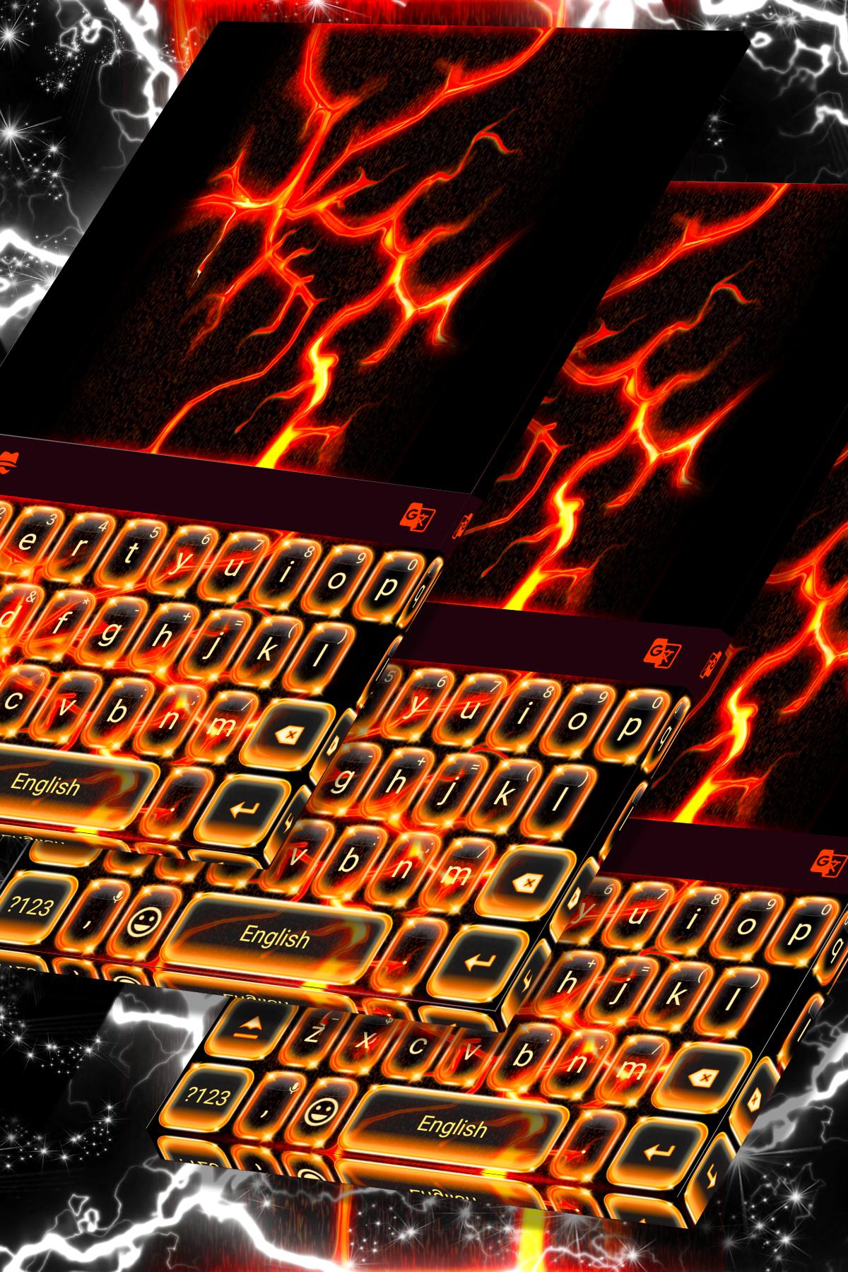 اسکرین شات 5 برنامه Burning Fire Keyboard