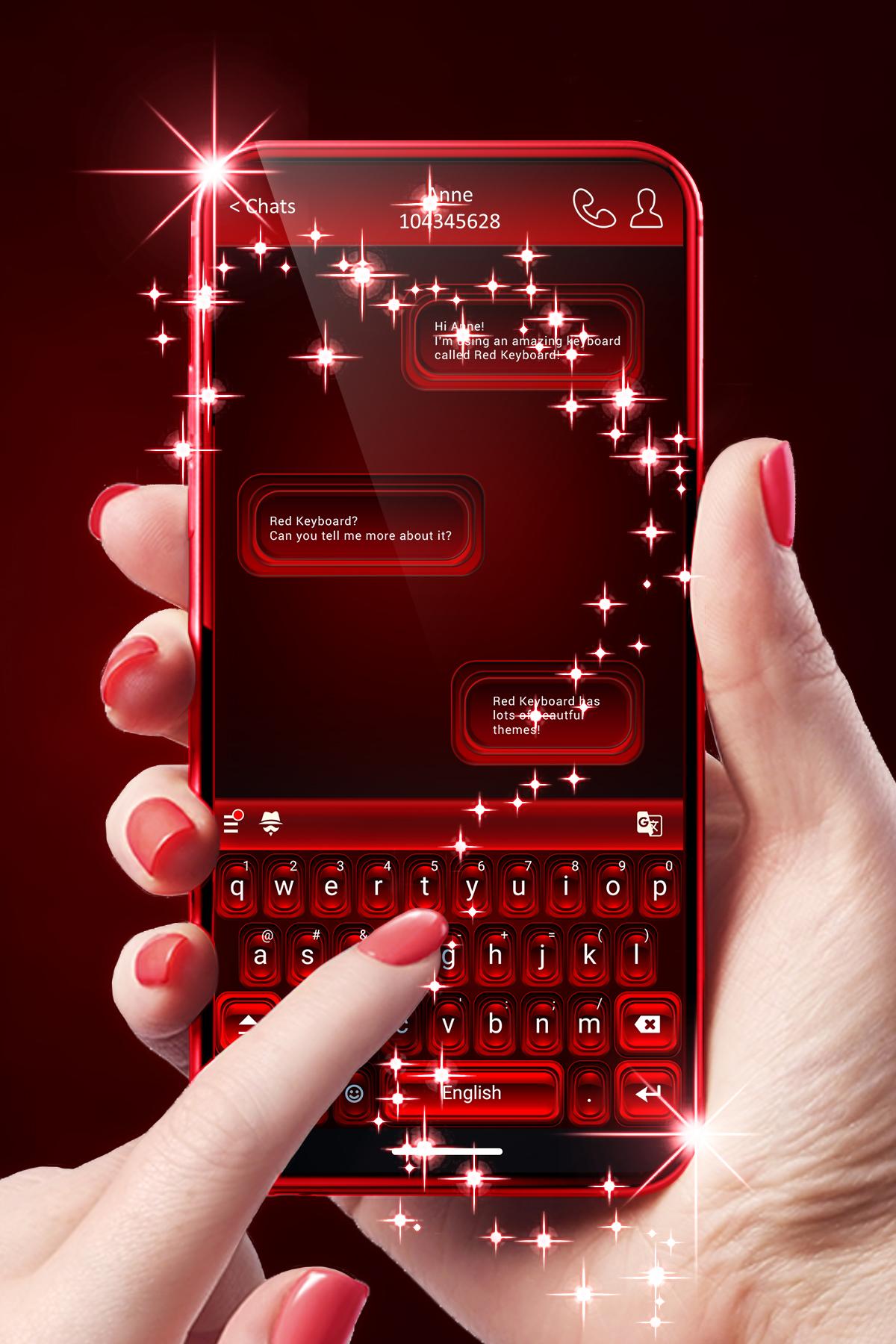 اسکرین شات 1 برنامه Red Keyboard For Android