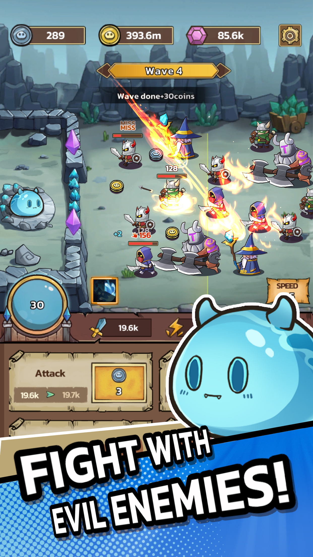 اسکرین شات 1 بازی Slime Castle — Idle TD Game