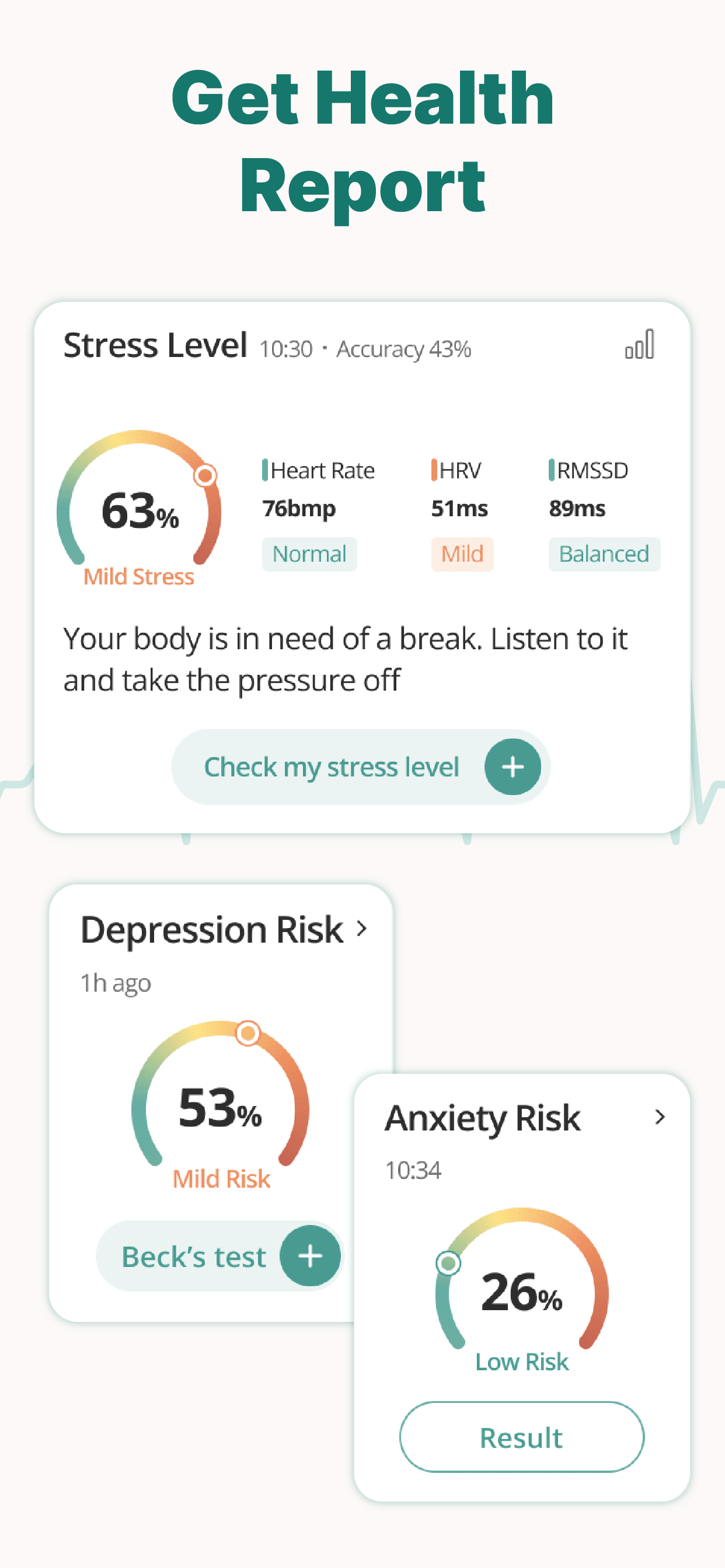 اسکرین شات 3 برنامه Pulsebit: Heart Rate Monitor