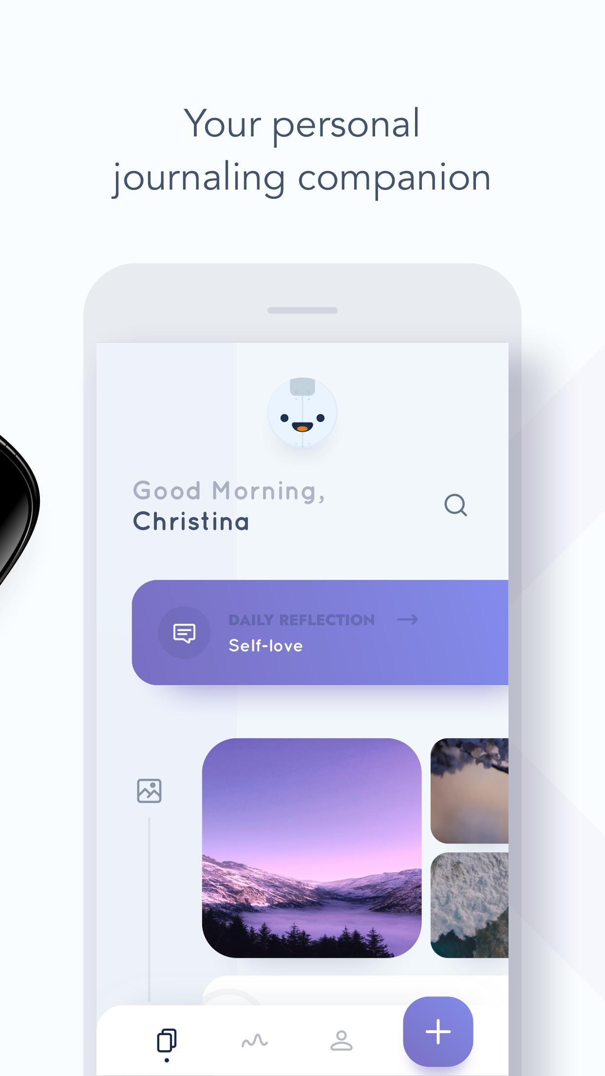اسکرین شات 3 برنامه Reflectly: Mood Tracker Diary