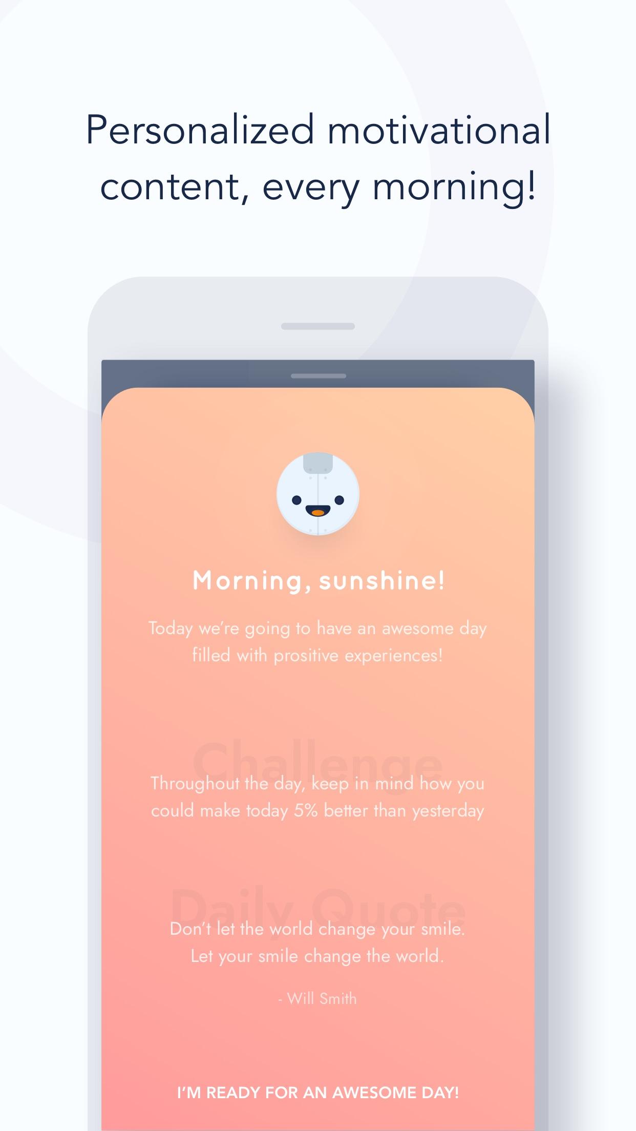 اسکرین شات 6 برنامه Reflectly: Mood Tracker Diary
