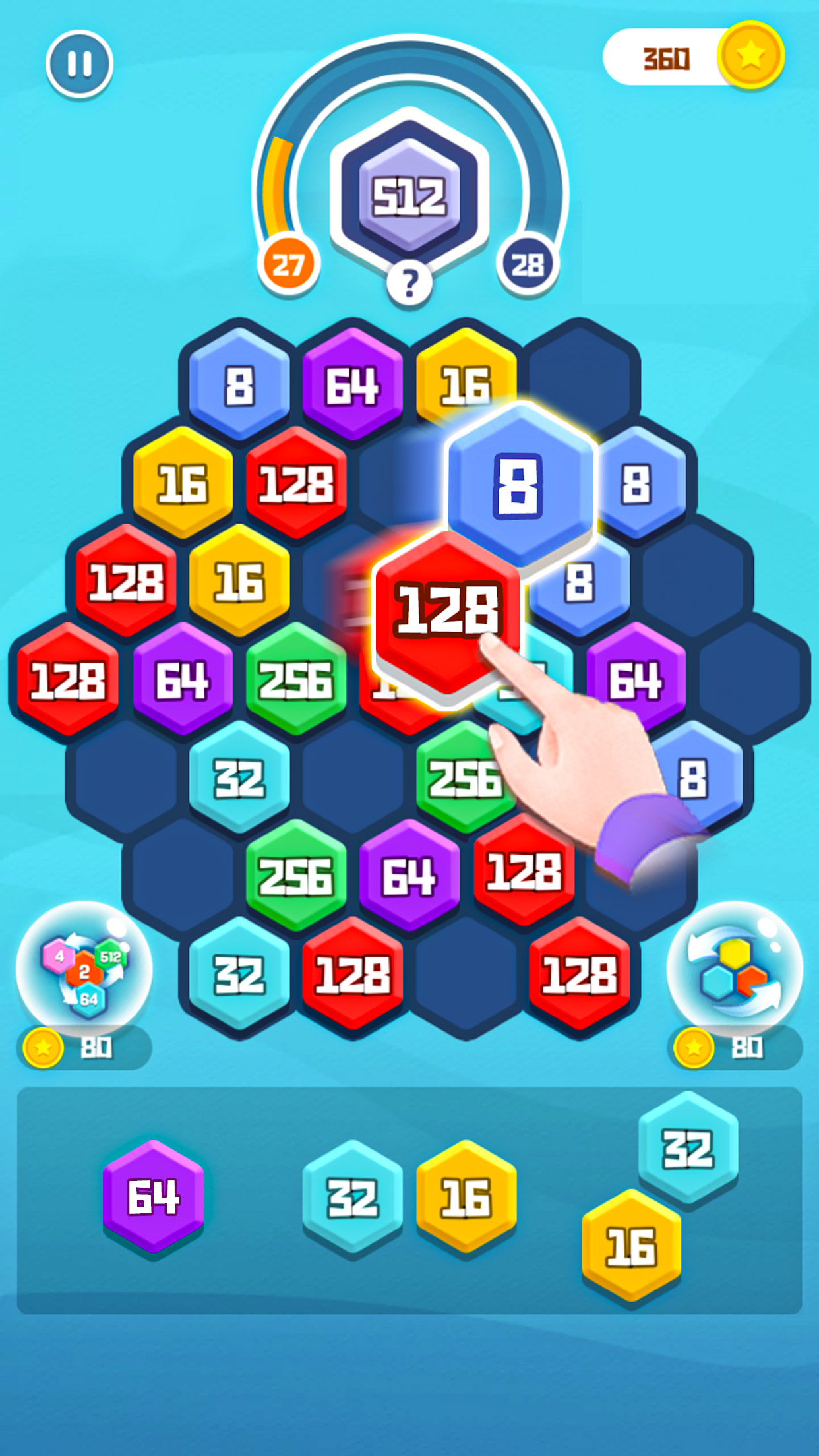 اسکرین شات 2 بازی HexPuz - Merge Hexa Puzzle