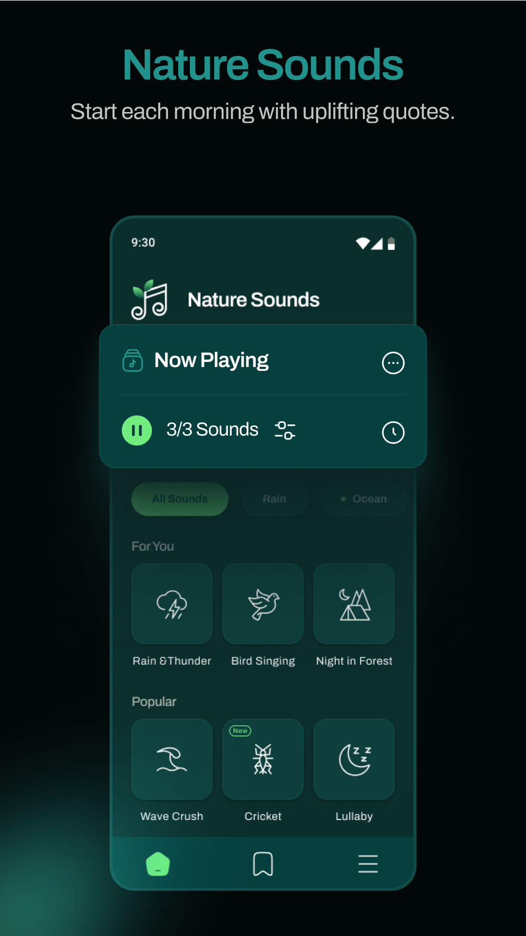 اسکرین شات 2 برنامه Relaxing Night Nature Sounds