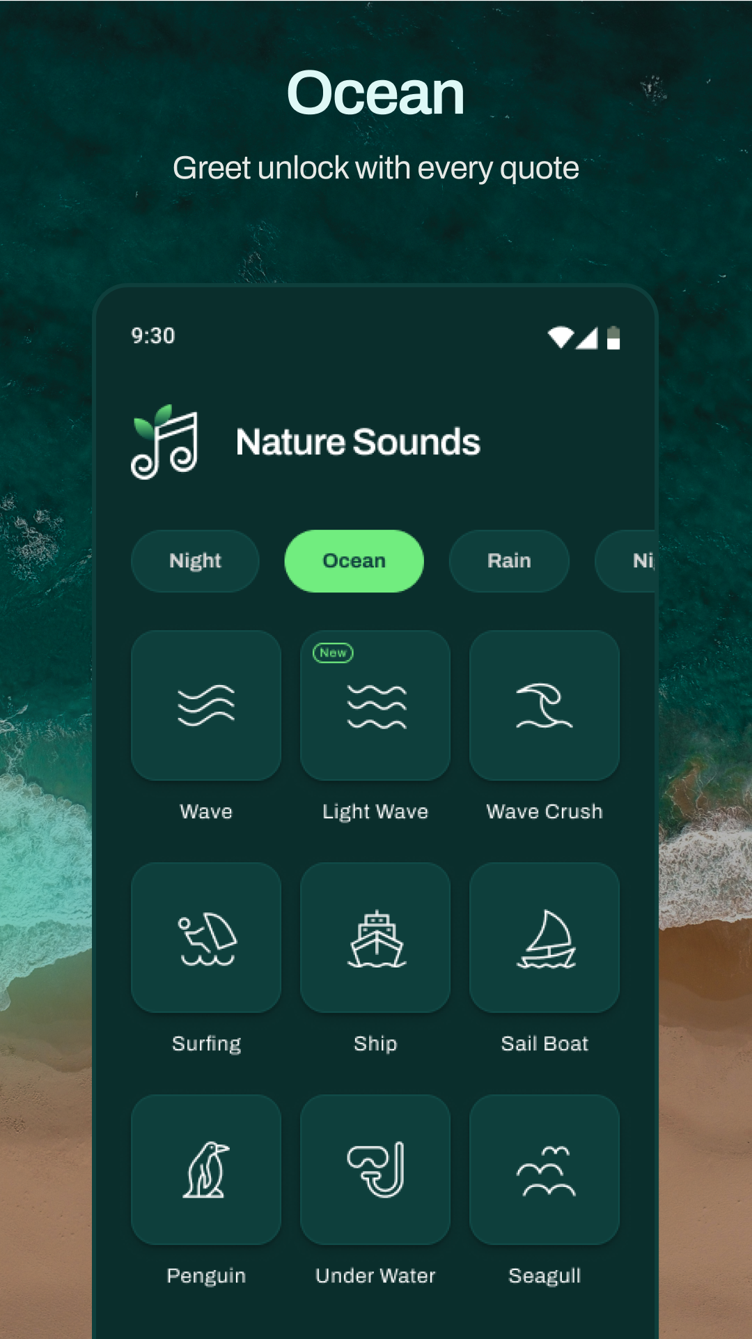 اسکرین شات 4 برنامه Relaxing Night Nature Sounds