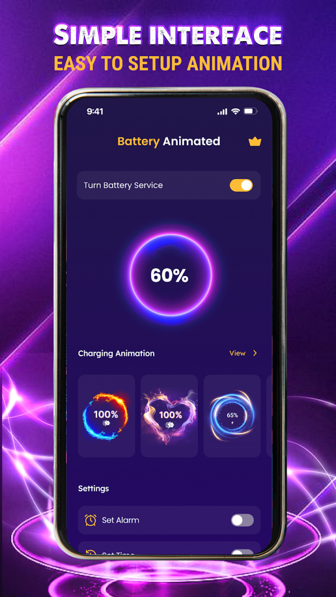 اسکرین شات 6 برنامه Battery Charging Animation
