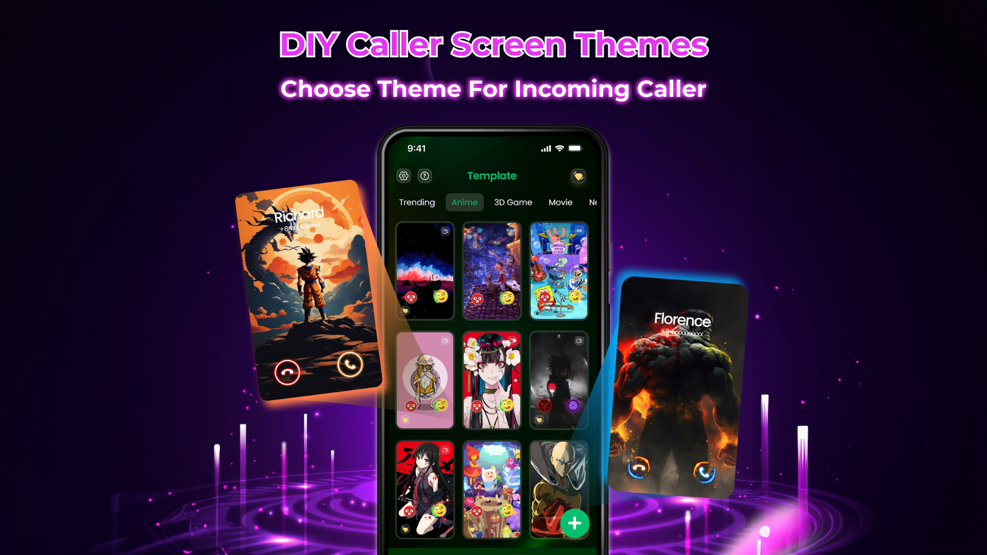 اسکرین شات 2 برنامه Color Phone: Call Screen Theme