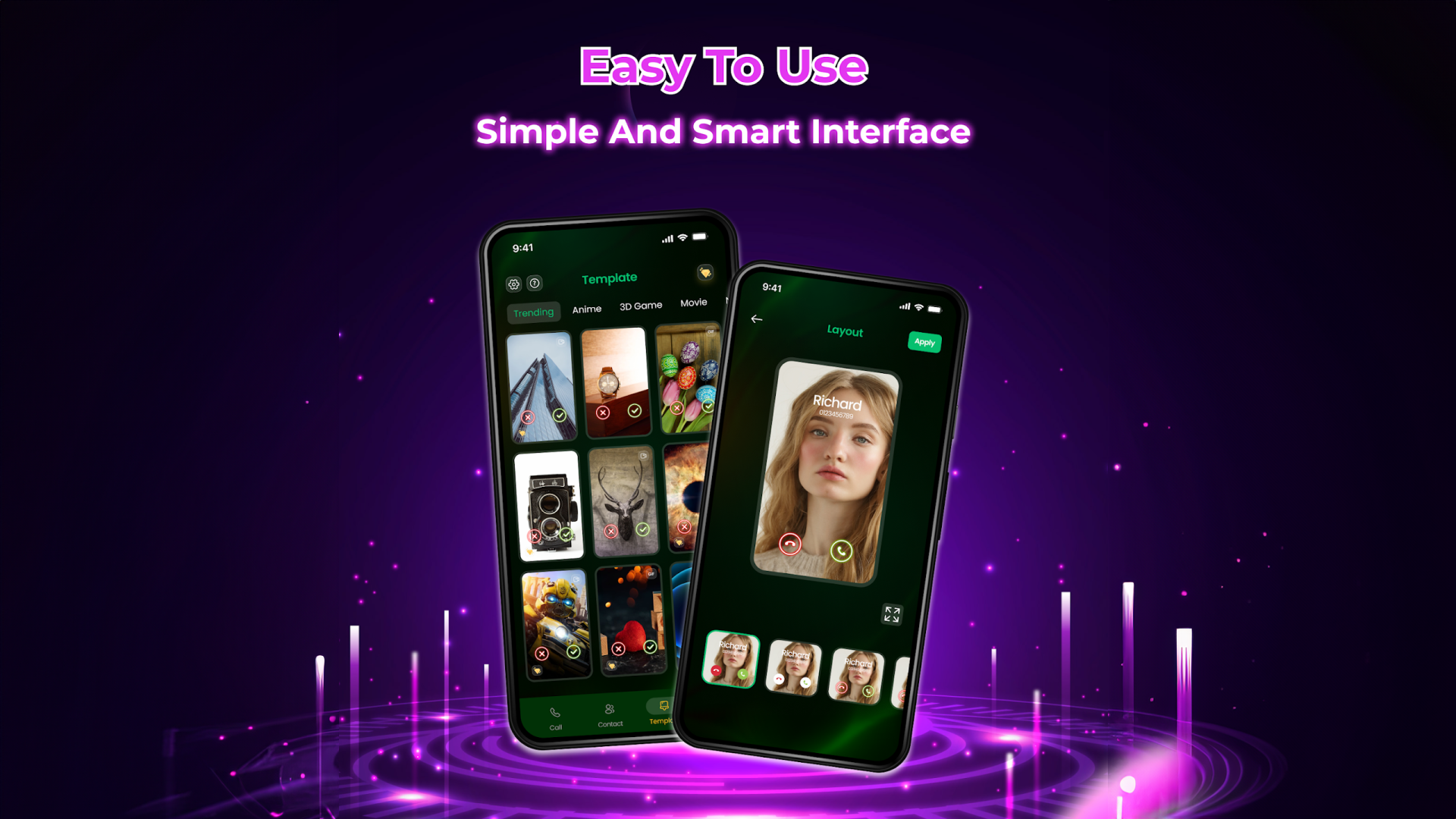 اسکرین شات 6 برنامه Color Phone: Call Screen Theme