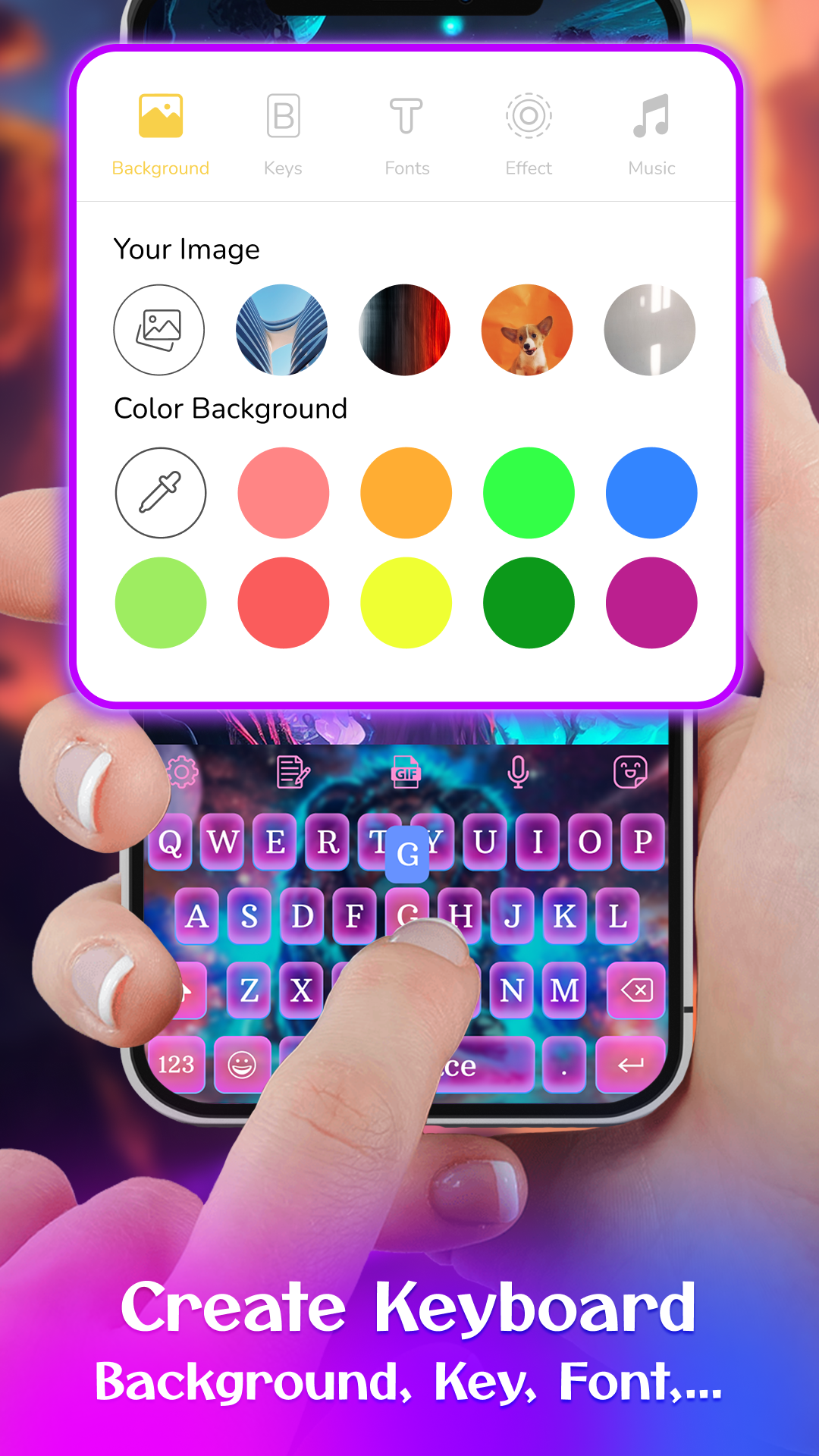 اسکرین شات 3 برنامه Keyboard Maker: Keyboard Theme