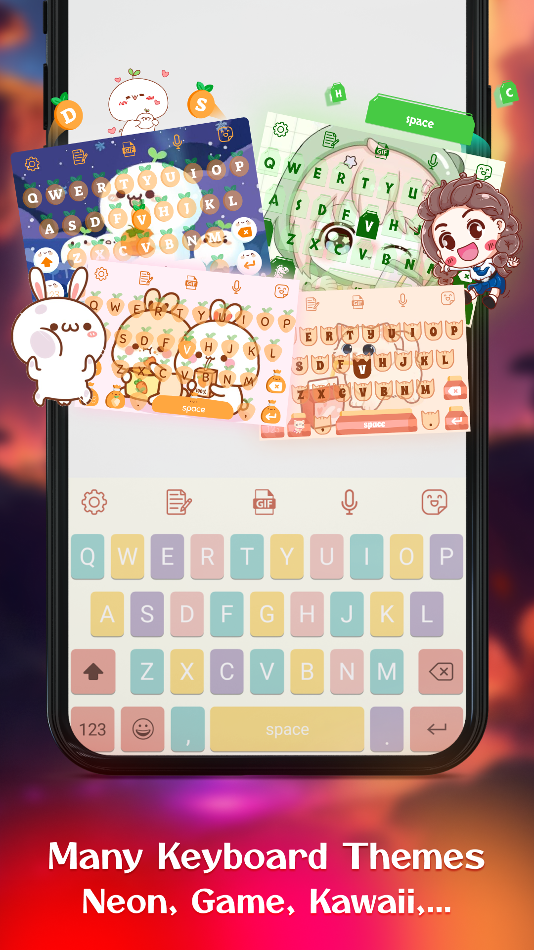 اسکرین شات 4 برنامه Keyboard Maker: Keyboard Theme