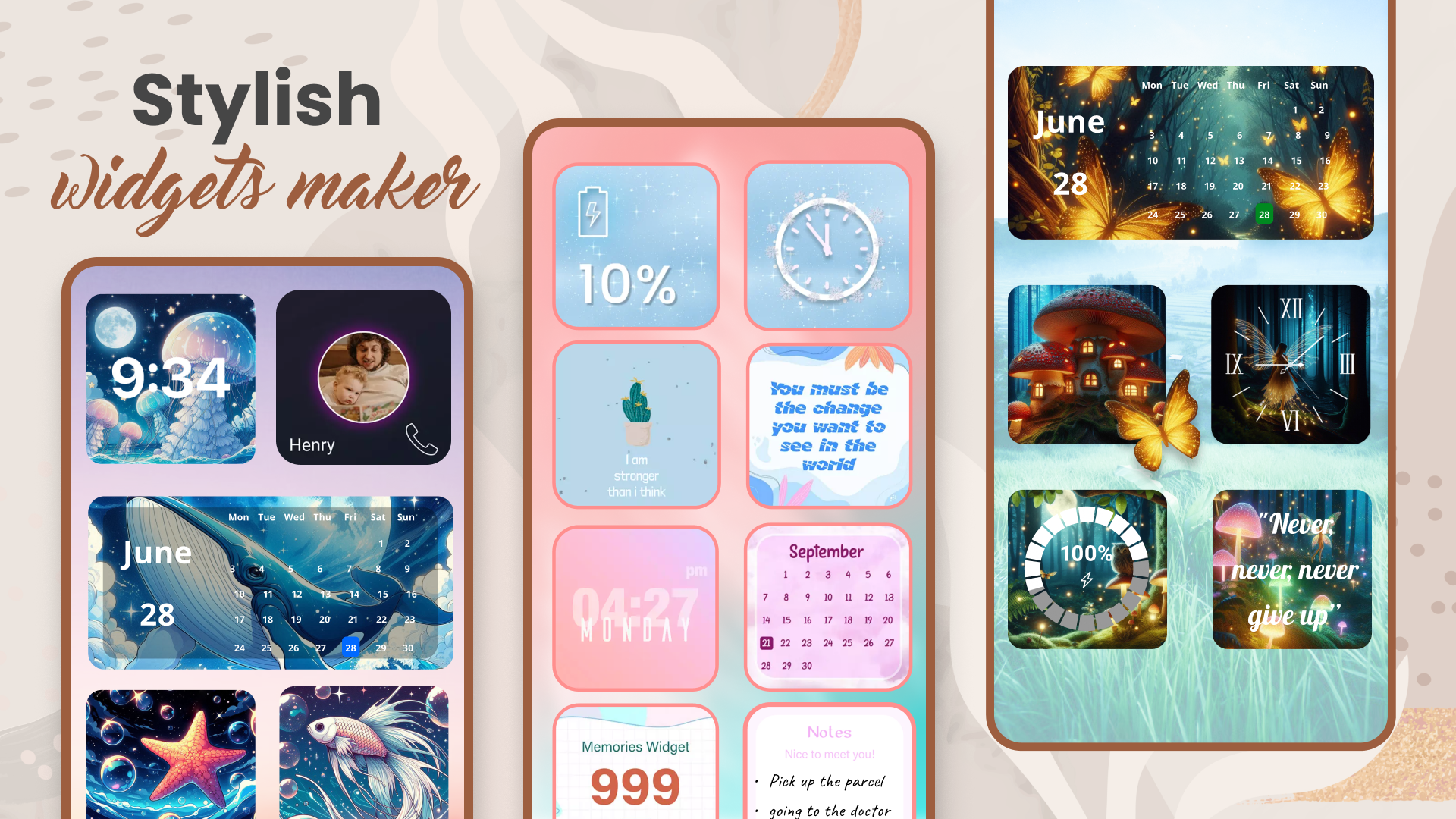 اسکرین شات 1 برنامه Widget 2025: Aesthetic Widgets