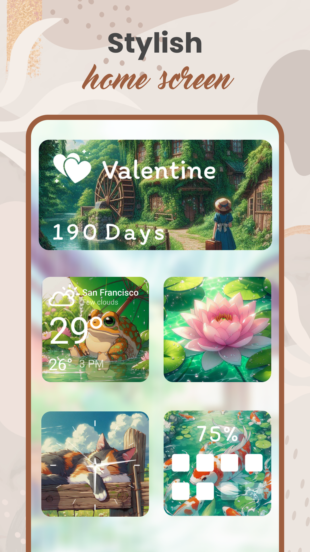 اسکرین شات 3 برنامه Widget 2025: Aesthetic Widgets