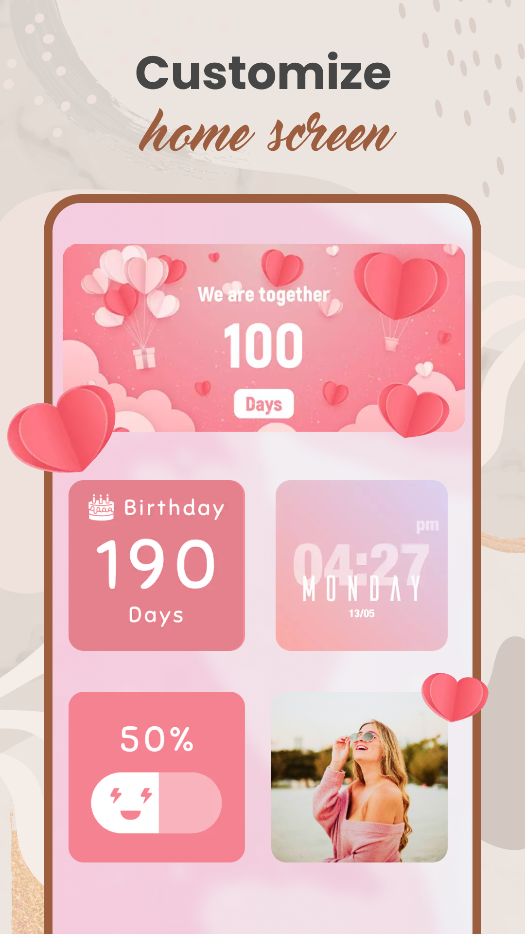 اسکرین شات 5 برنامه Widget 2025: Aesthetic Widgets