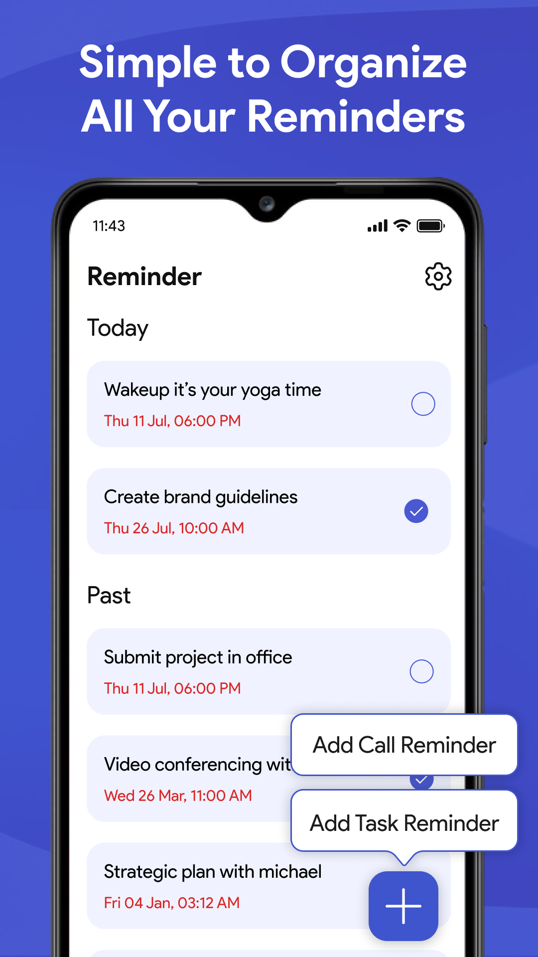 اسکرین شات 1 برنامه Reminder