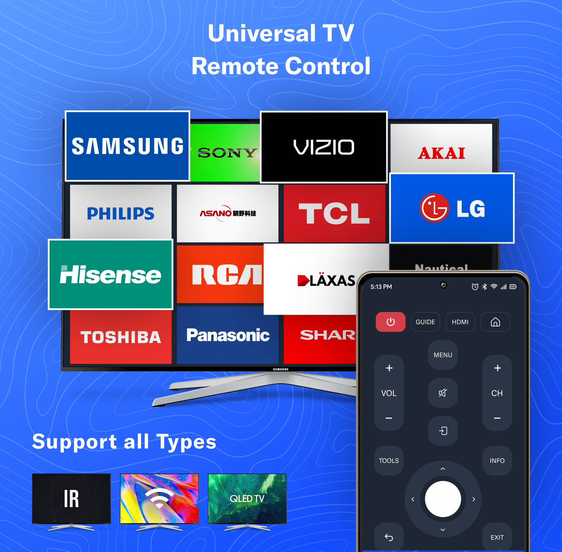 اسکرین شات 1 برنامه Remote control App for All TV