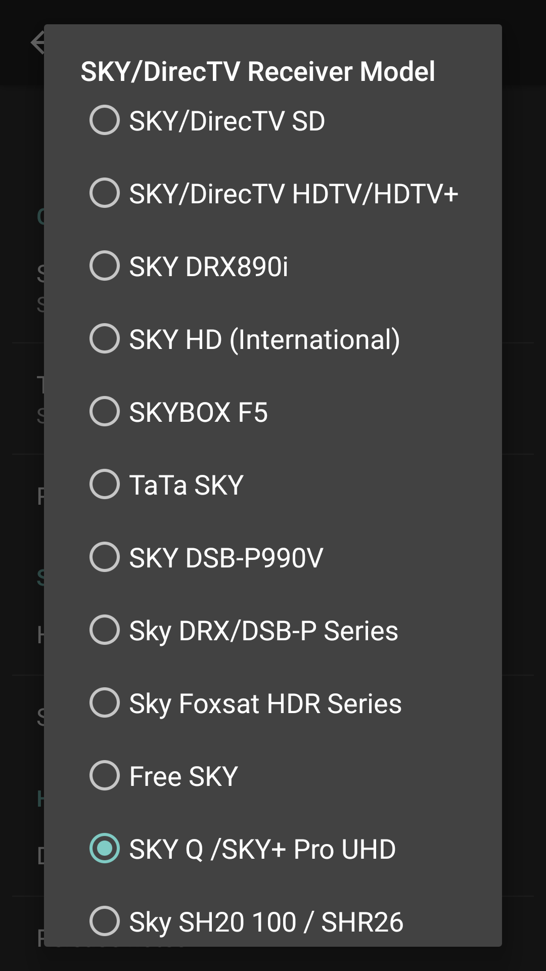 اسکرین شات 5 برنامه SKY Remote Control