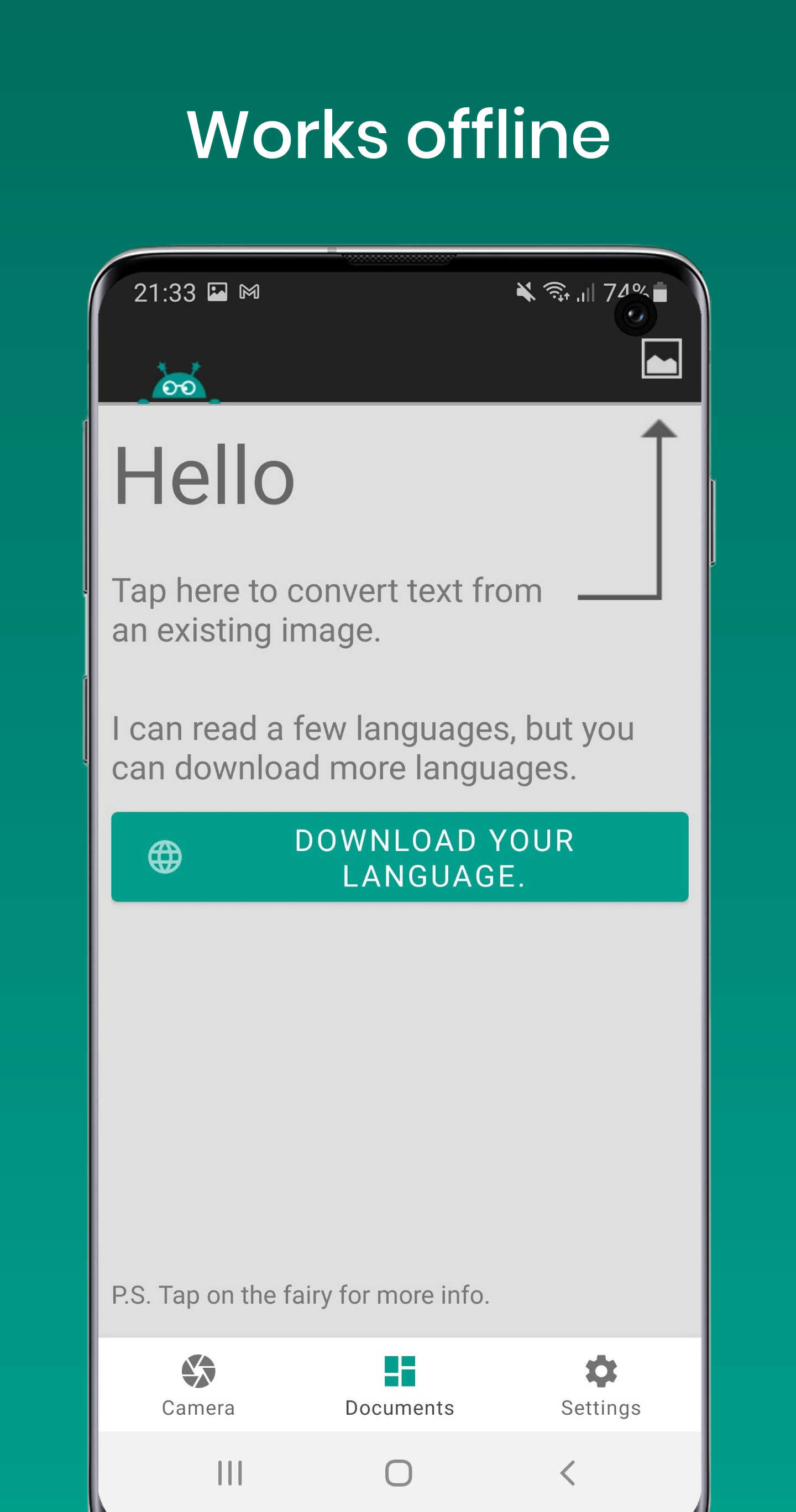 اسکرین شات 3 برنامه Text Fairy (OCR Text Scanner)