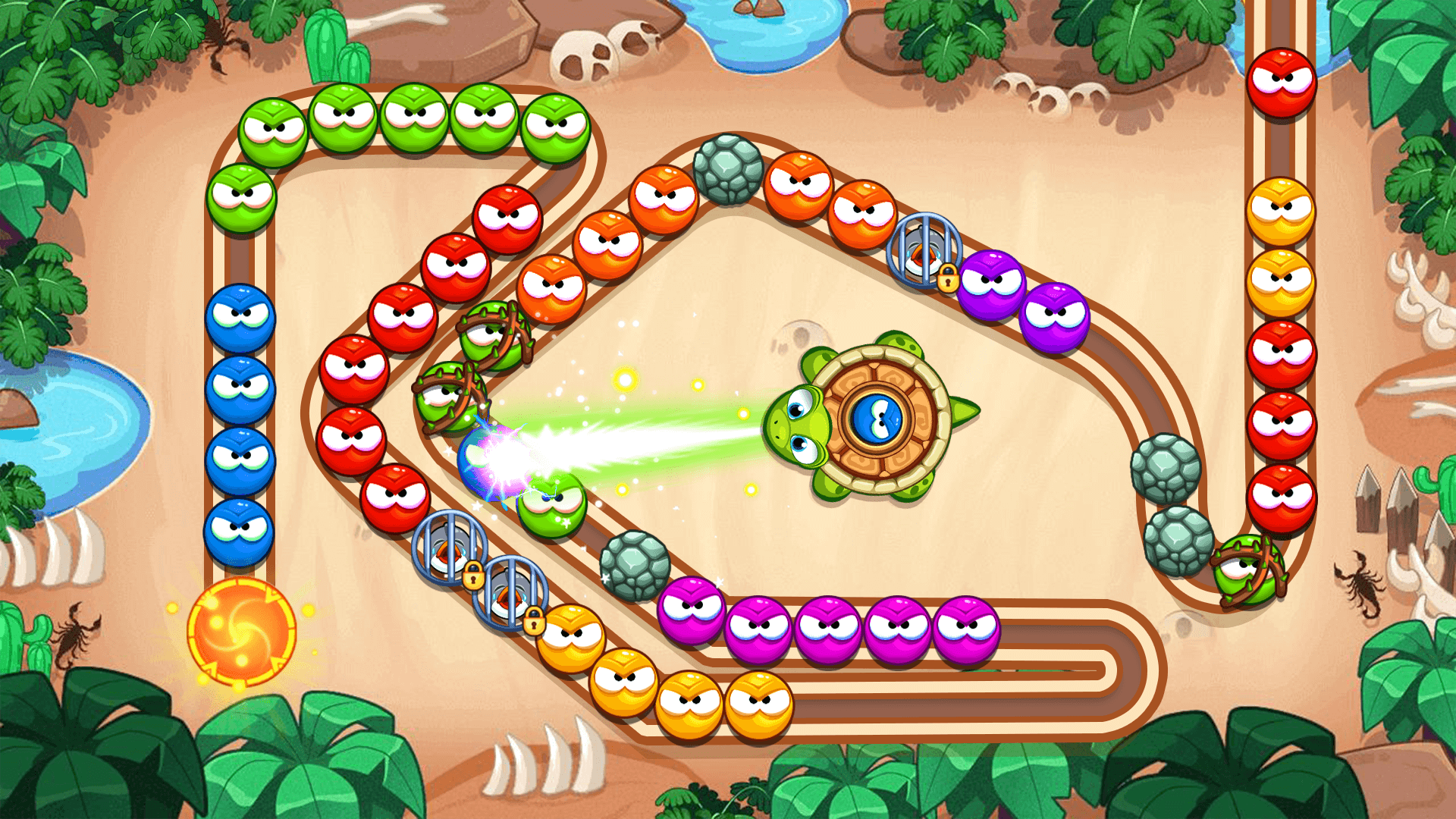 اسکرین شات 3 بازی Marble Blast - Zumba Jungle