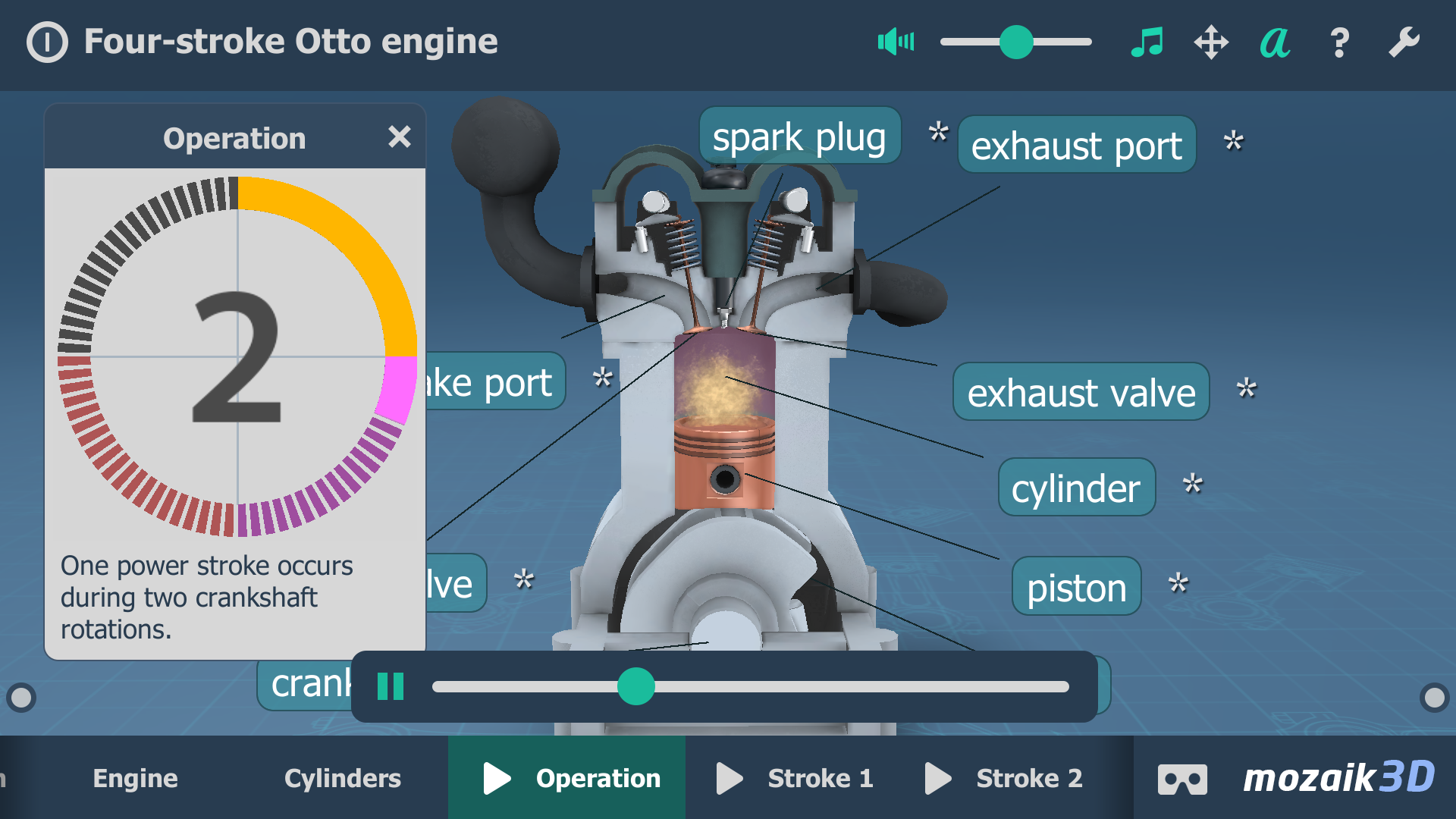 اسکرین شات 4 برنامه Four-stroke Otto engine 3D