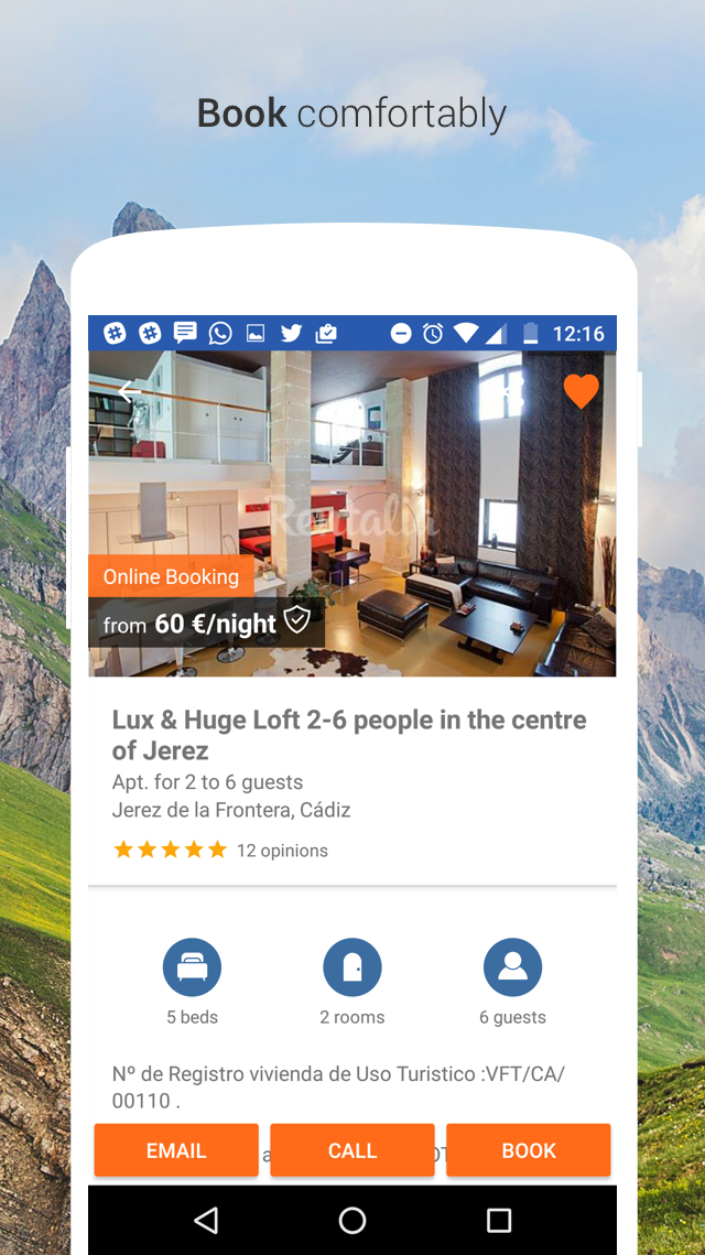 اسکرین شات 5 برنامه Rentalia: holiday rentals