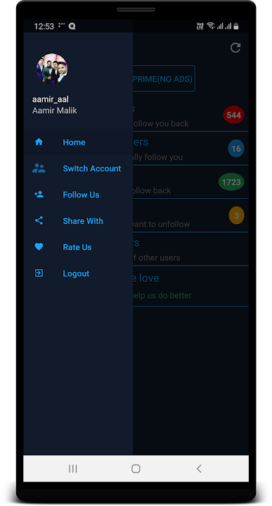 اسکرین شات 5 برنامه Reports+ followers Analytic