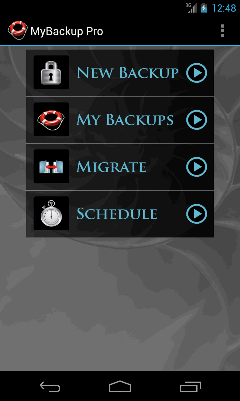 اسکرین شات 1 برنامه My Backup