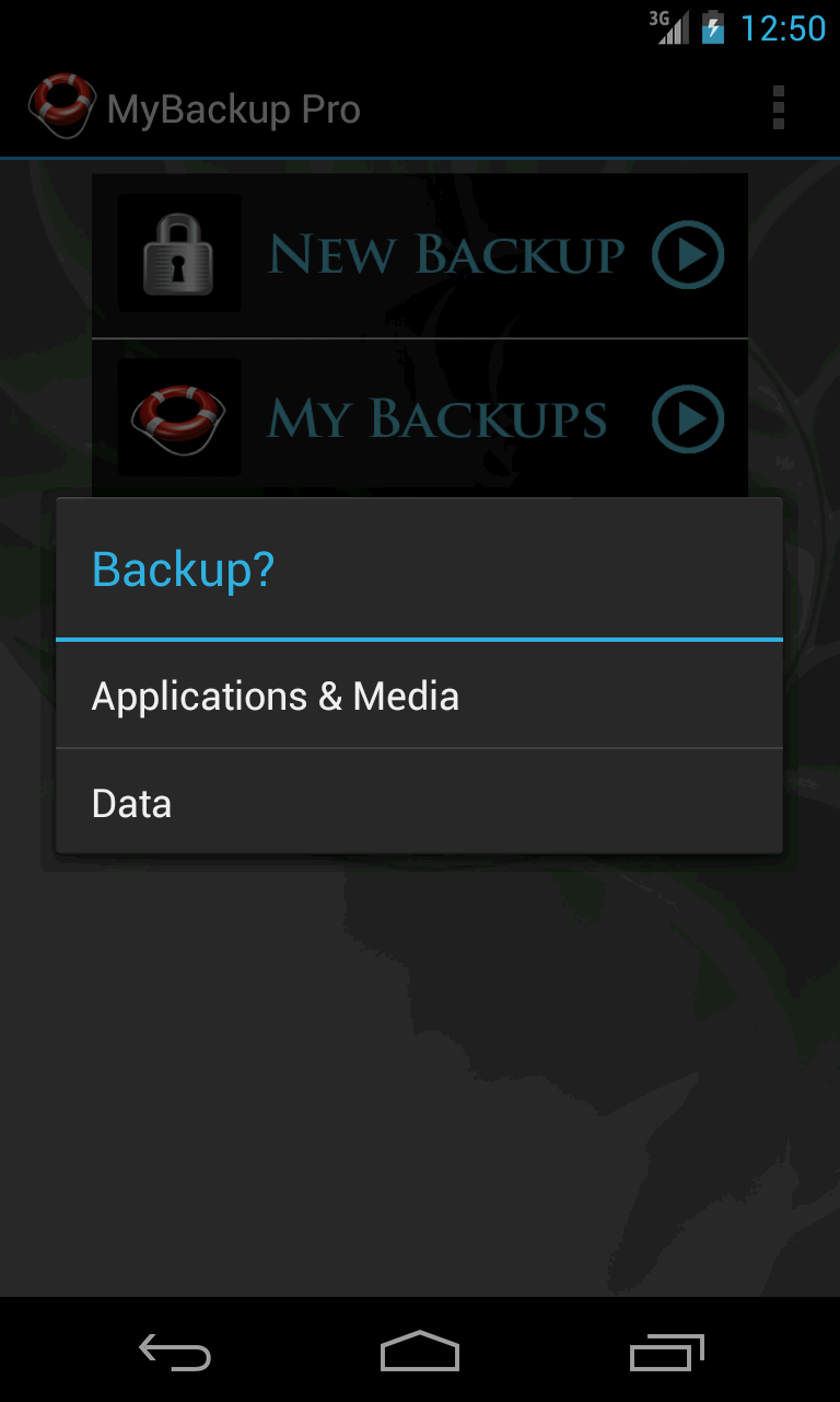 اسکرین شات 2 برنامه My Backup