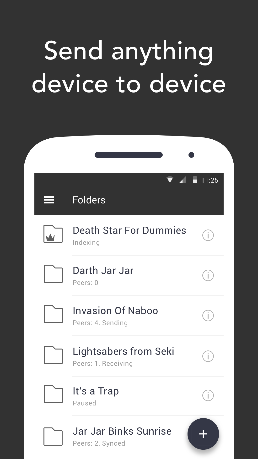 اسکرین شات 1 برنامه Resilio Sync