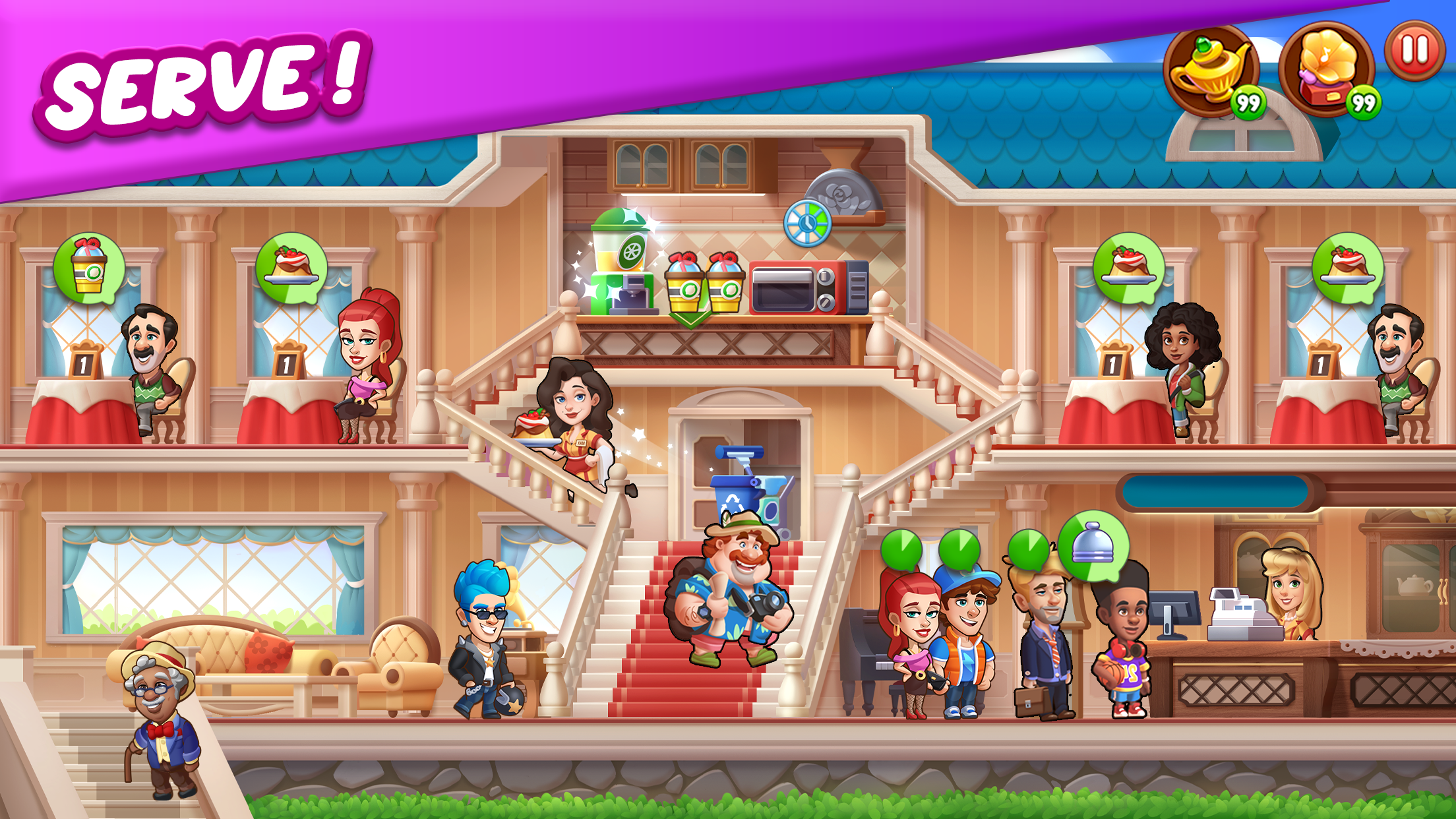 اسکرین شات 1 بازی Restaurant Rush: Cook Tycoon
