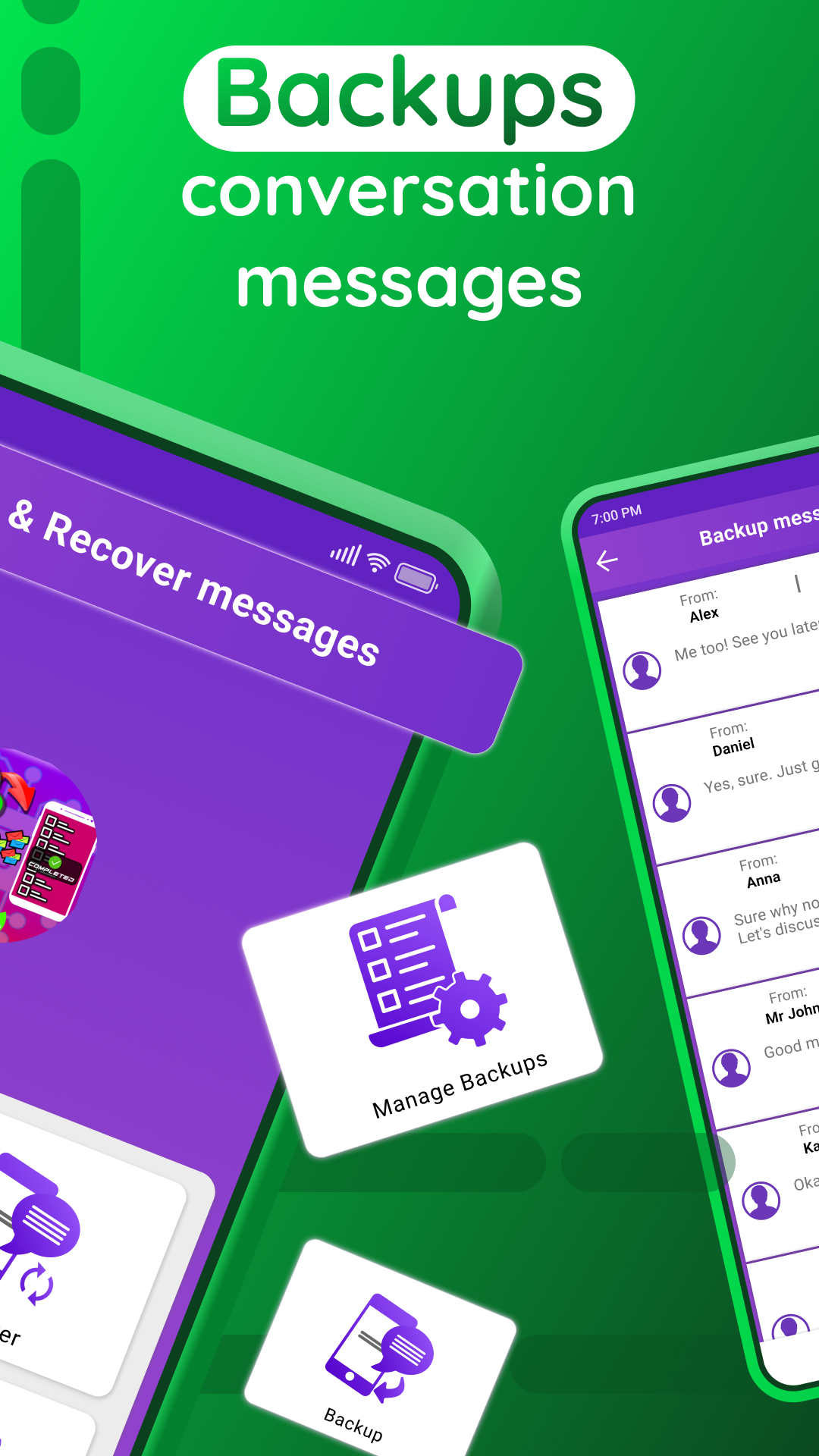 اسکرین شات 2 برنامه Recover Deleted Messages