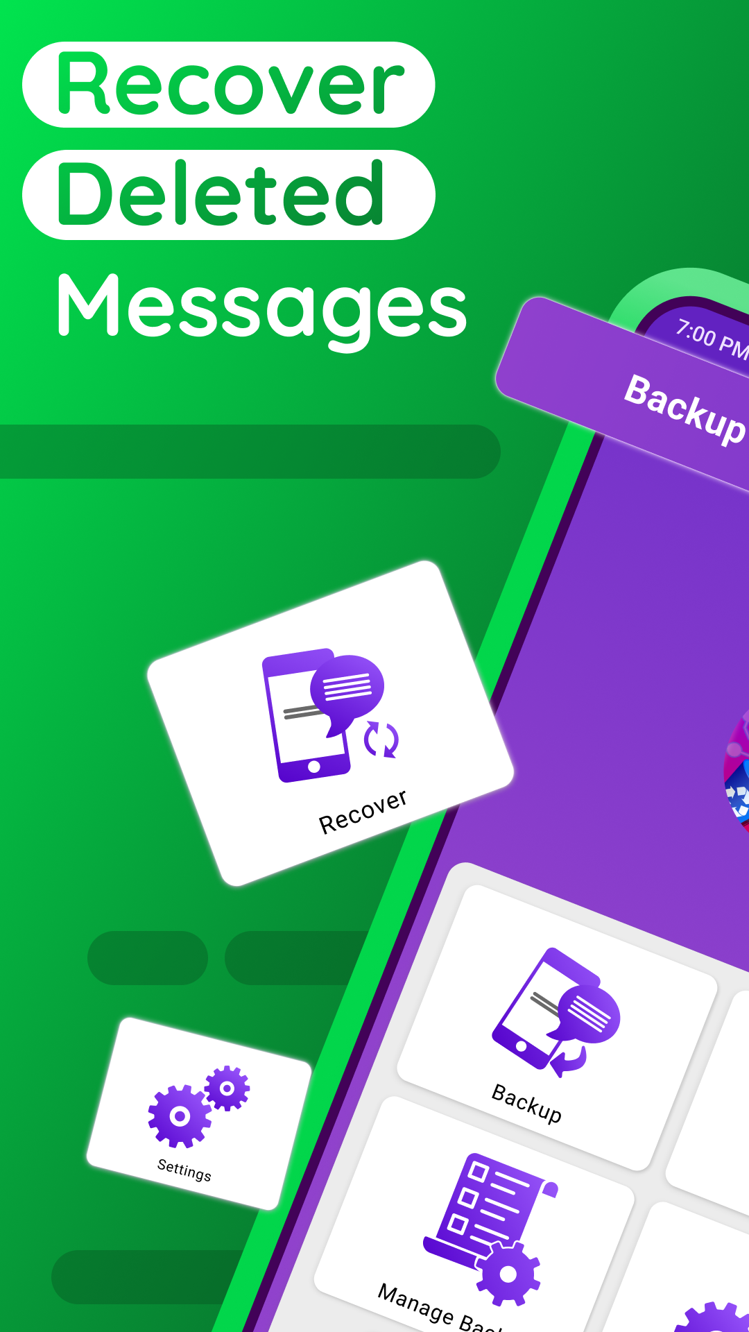 اسکرین شات 1 برنامه Recover Deleted Messages